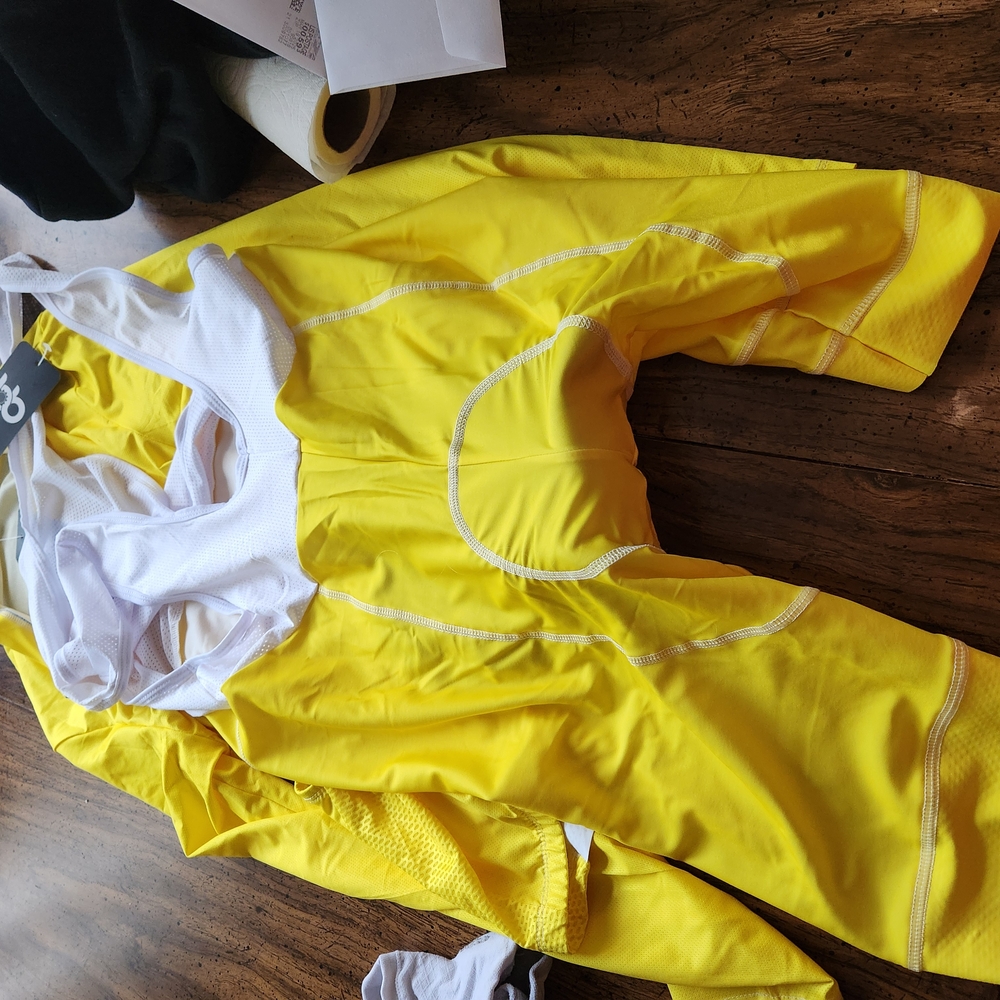 Under Armour Yellow and White Athletic Top